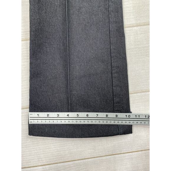 Bisou Bisou Jeans Womens 12 Dark Wash Permanent Seam Wide Flare Boho Y2K Slacks - Picture 8 of 10